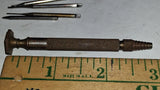 Vintage Starrett No 555 Swivel Top Precision Driver Tool & 11 Bits / Blades Lot