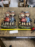 Vintage Raggedy Ann and Andy Ceramic Wall Hanging Plaques Set of 2