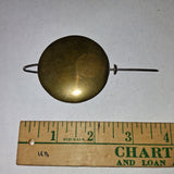 Antique 2" Brass Clock Pendulum Bob Universal Mantel Part with Rating Nut Lot