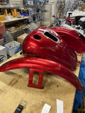 Paint Set Softail tank Bobtail Rear fender Custom 2004^ Candy red Twin Cam FXST