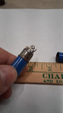 NOS Vintage Allbright Periwinkle Plastic Bullet Capsule Pocket Lighter Unused