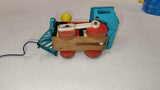 Vintage 1960 Fisher Price Smokie Train Engine Wood Pull Toy 642 Locomotive