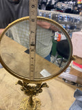 Vintage Gold Toned Vanity Double-Sided Mirror Victorian Art Nouveou Antique 1900