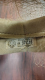 Vintage 1950s Sage Green Velvet Halo Cocktail Hat Netting Veil Union Made
