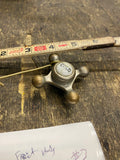 Vintage Brass Cross Faucet Handle Porcelain HOT COLD Insert 2 Inch Antique usa