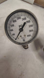 Lot of 4 Vintage U.S. Gauge USG Pressure Gauges 60 600 3000 4000 PSI Steampunk
