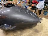 Harley Gas Fuel Tank Gauntlet Gray metallic Charcoal badges Street Road Glide