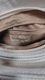Alfred Dunner White Floral Faux Snakeskin Leather Shoulder Tote Bag Medium