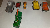Vtg Lesney Matchbox Construction Lot (6) Dump Trucks Crane Loader England 1-75