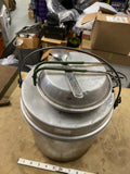 Vintage Miners Lunch Jelly Bucket Aluminum Multi Piece Stacked Mid modern centur