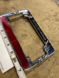 Harley License Plate Frame Softail Sportster Touring OEM Chrome Logo Glide FLH