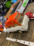 Vintage Tonka Jeep Wagoneer Rescue Ambulance Pressed Steel Toy White Orange