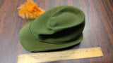 Vintage Mayser German Green Wool Felt Alpine Tyrolean Hunting Hat Feather