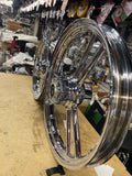 Chrome Detonator Mag Wheels 3x16 2.15x21 Harley Softail Chopper3/4 00^ Dyna Wide