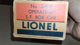 Lionel Postwar 3484-25 Santa Fe Operating Boxcar Var C Tested Works W Box
