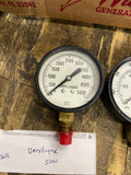 Beryllogage Analog Pressure Gauge 0-5000 Brass Bottom Connection Used
