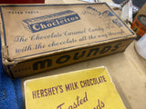 Vintage 30's Mounds Candy Bar Box general store display Advertising sign Collect