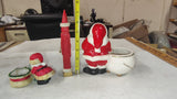 Vintage Christmas Santa Claus Planters & Pencil Figurine Lot