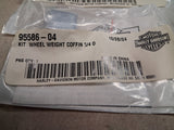 Harley Davidson Wheel Weight Coffin Skull 3/4 oz Chrome 95586-04 5 Pack NOS OEM