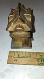 Vintage Japanese Metal Pagoda Temple Coin Bank SNK Made In Japan