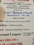 Vintage Bob Seger Concert Flyer Poster May 13 1978 Civic Arena Pittsburgh Sign