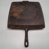 Vtg Unmarked Wagner Ware No. 11 BG Cast Iron Square Breakfast Griddle 11 1/4 In