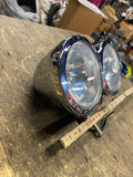 OEM Harley Dyna Fat Bob (FXDF) dual halogen headlights Chopper Bottom mount Chro