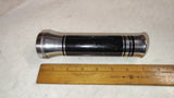 Vintage Eveready Masterlite Flashlight 1950s Black Chrome Art Deco 2D Cell