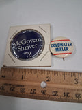 Vtg Presidential Campaign Pin Lot 1964 Goldwater Miller 1972 McGovern Shriver 1"