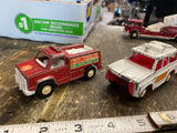 Lot of 4 Vintage Diecast Emergency Rescue Toy Vehicles Trucks SUV Vans