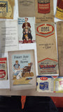 Vintage Advertising Ephemera Lot 1917-1950s First Aid Booklets Grocery Signs