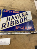 5 cent Havana Ribbon Cigar 8x18 Metal Sign - Vintage Advertising Tobacco Collect