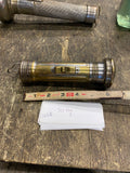 20's Vtg Brass Chrome Flashlight Slide Switch Hook Home Decor Sol ray camping
