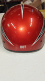 Harley-Davidson Motorcycle Half Helmet XXL 63-64cm Black Red Flame DOT Approved