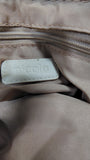 Nicole Miller Quilted White Shoulder Bag Gold Chain Link Satchel Handbag Purse