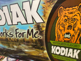 Kodiak Wintergreen 3d sign advertising 35x17 Works for me Bear Collectible!