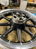 Front 9 Round Spoke Mag Harley Touring FLH Ultra classic Glide 00+ 3x16 Nice!
