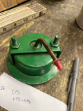 Vintage US Gauge Co NY 30" Vacuum Pressure Gauge Green Metal Base Steampunk