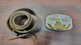 Vintage 1990 Siskiyou WWII Iwo Jima Belt Buckle & Military Canvas Web Belt Lot