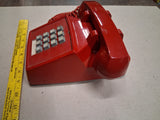 Vintage ITT 2500 Red Push Button Desk Phone Retro Modular Landline Telephone