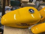 Yellow Chrome Paint set Harley Sportster 883 1200 2001 GAs TAnk fenders OEM nice