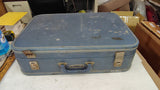Vtg 1960's Travel Smart Blue Suitcase Mid Century Hardshell Luggage Prop