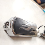HARLEY Flame Cut Footpegs Chrome Rubber OEM Softail Dyna Sportster FXR Chopper