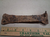 Vintage Hand Forged Wrought Iron Hardware Lot Primitive Relics Spike Hinge