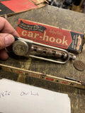 Vintage All-Car Adjustable Car Coat Hook Garment Hat Hanger Box Auto Acc Adverti