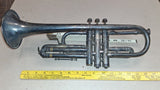 Antique 1915 Frank Holton Bb Silver-Plated Trumpet – 0 1/2 Large Bore – Chicago
