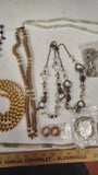 Vintage Estate Costume Jewelry Lot Boho Wood Glass Beaded Copper Necklaces 12pc