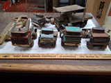 Vtg Handmade Wood Toy Trucks Lot Semi Tractor Trailer Dump Tow Folk Art Carved