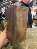 Vintage Wooden Tool Box Drill Bit set Carry Case Brass Latch homeade Carpenter