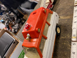 Vintage Tonka Jeep Wagoneer Rescue Ambulance Pressed Steel Toy White Orange